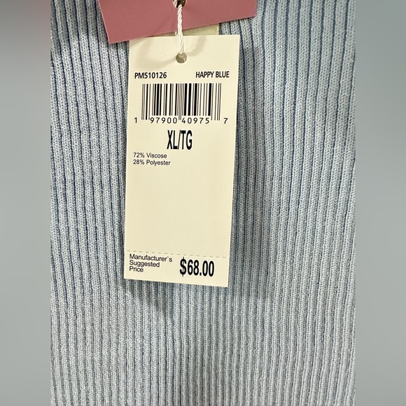 NWT SZ XL Muse Light Blue Ruffle Sleeve Top Knit - Picture 4 of 10